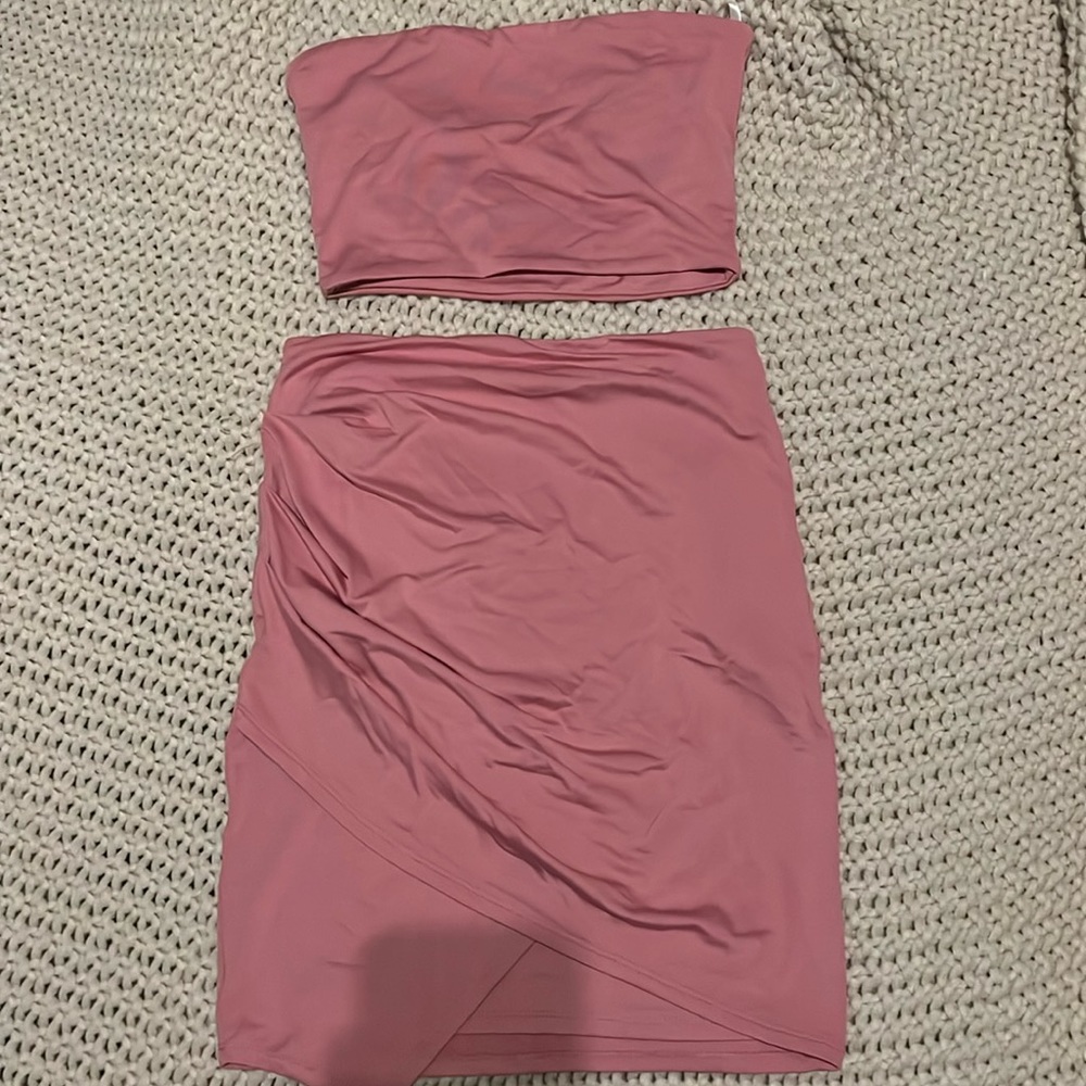 REVOLVE two piece tube top and skirt